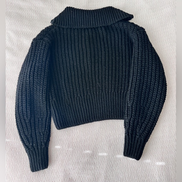 H&M Black Chunky Knit Half-Zip Sweater Size XS - Picture 2 of 11
